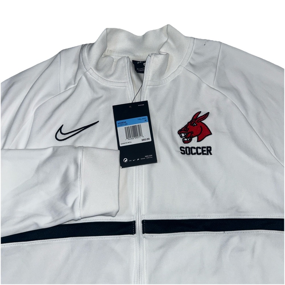 Nike Women's Medium Dri-Fit Full Zip White UCM‎ MULES Soccer Jacket CV2677-100